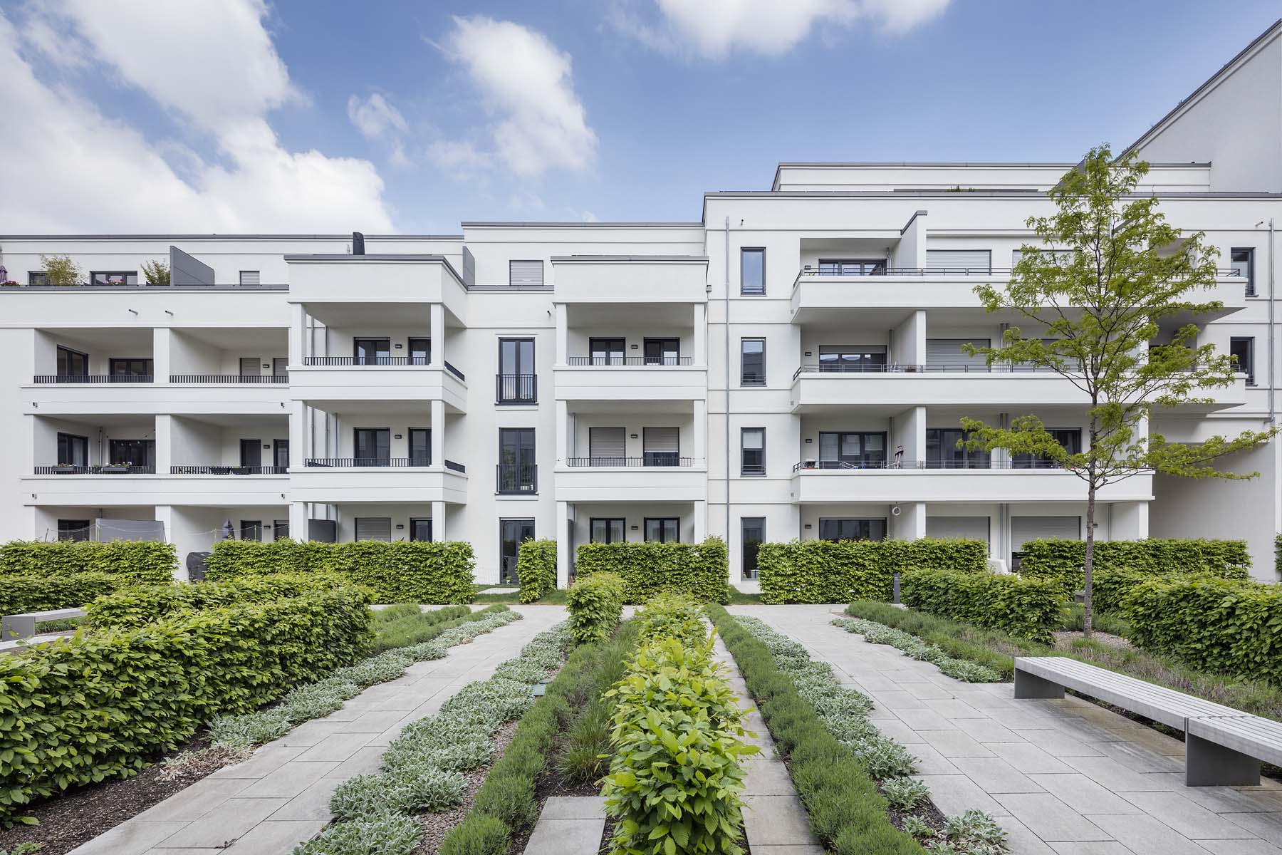 Wohnbebauung  Le Flair 12 Düsseldorf  Interboden Architekten    Architekturfotografie Jens Kirchner