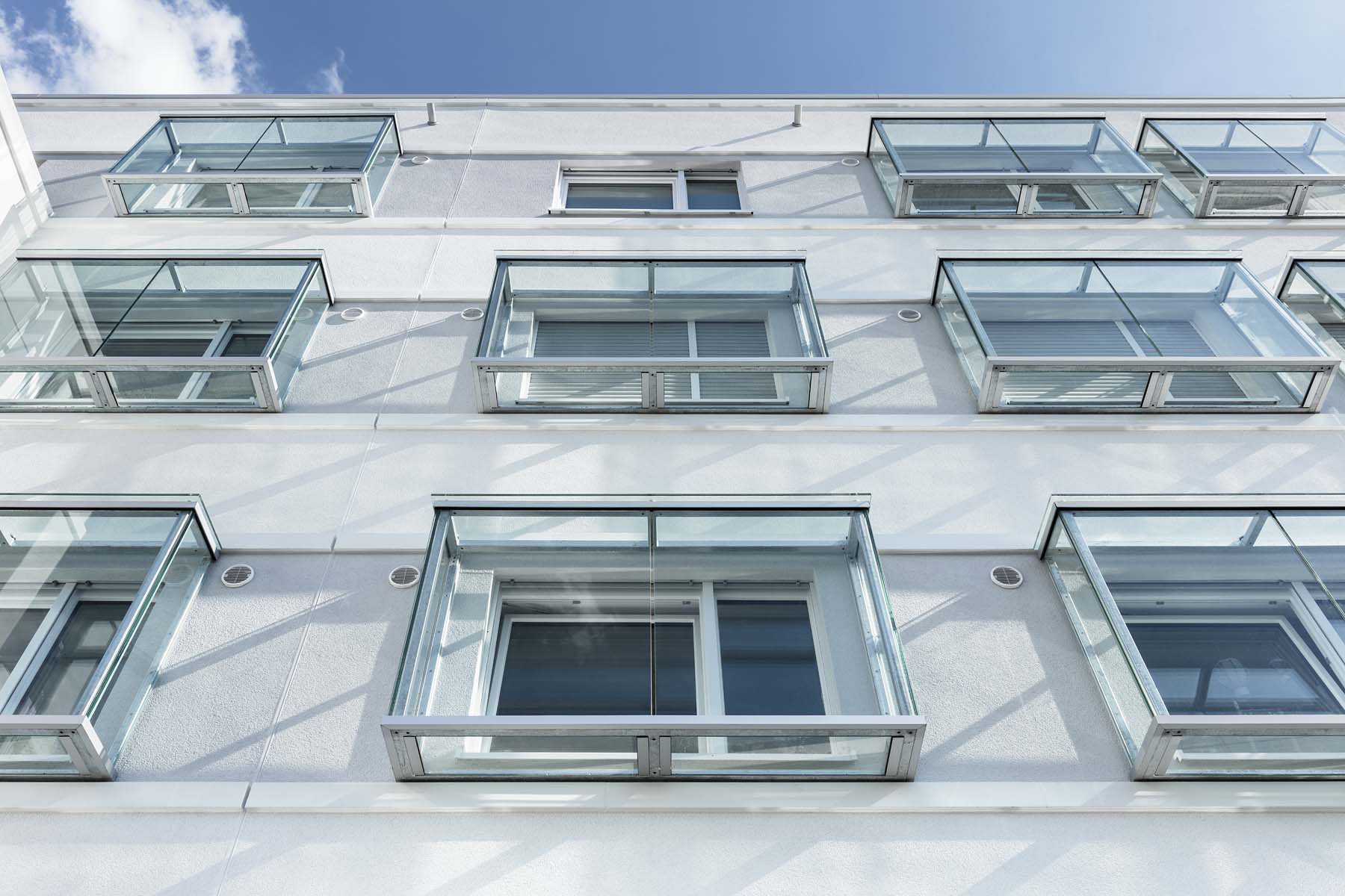 Wohnungsbau Hilden  Pagel Henn Architekten  Fassadenausschnitt Architekturfotografie Jens Kirchner