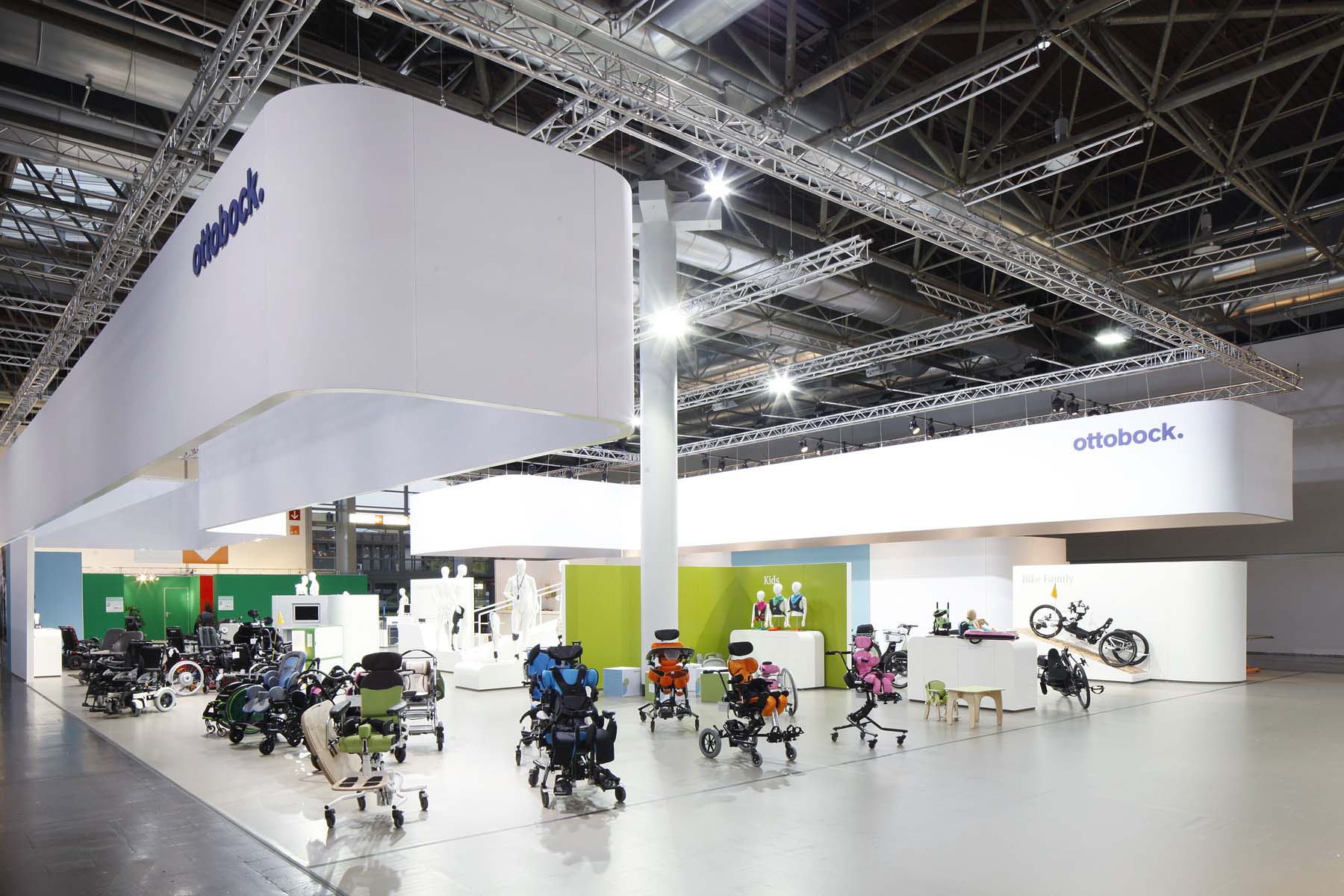Ottobock Messestand Rehacare Düsseldorf Gesamtansicht