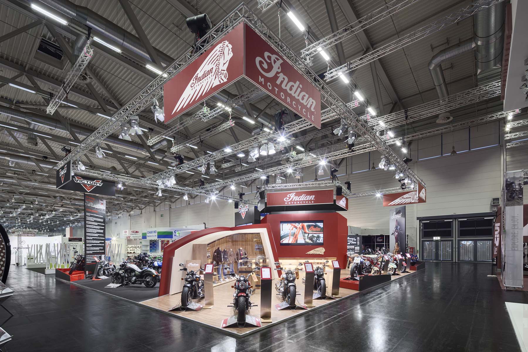 Polaris Victory Messestand Köln Messe Gesamtansicht