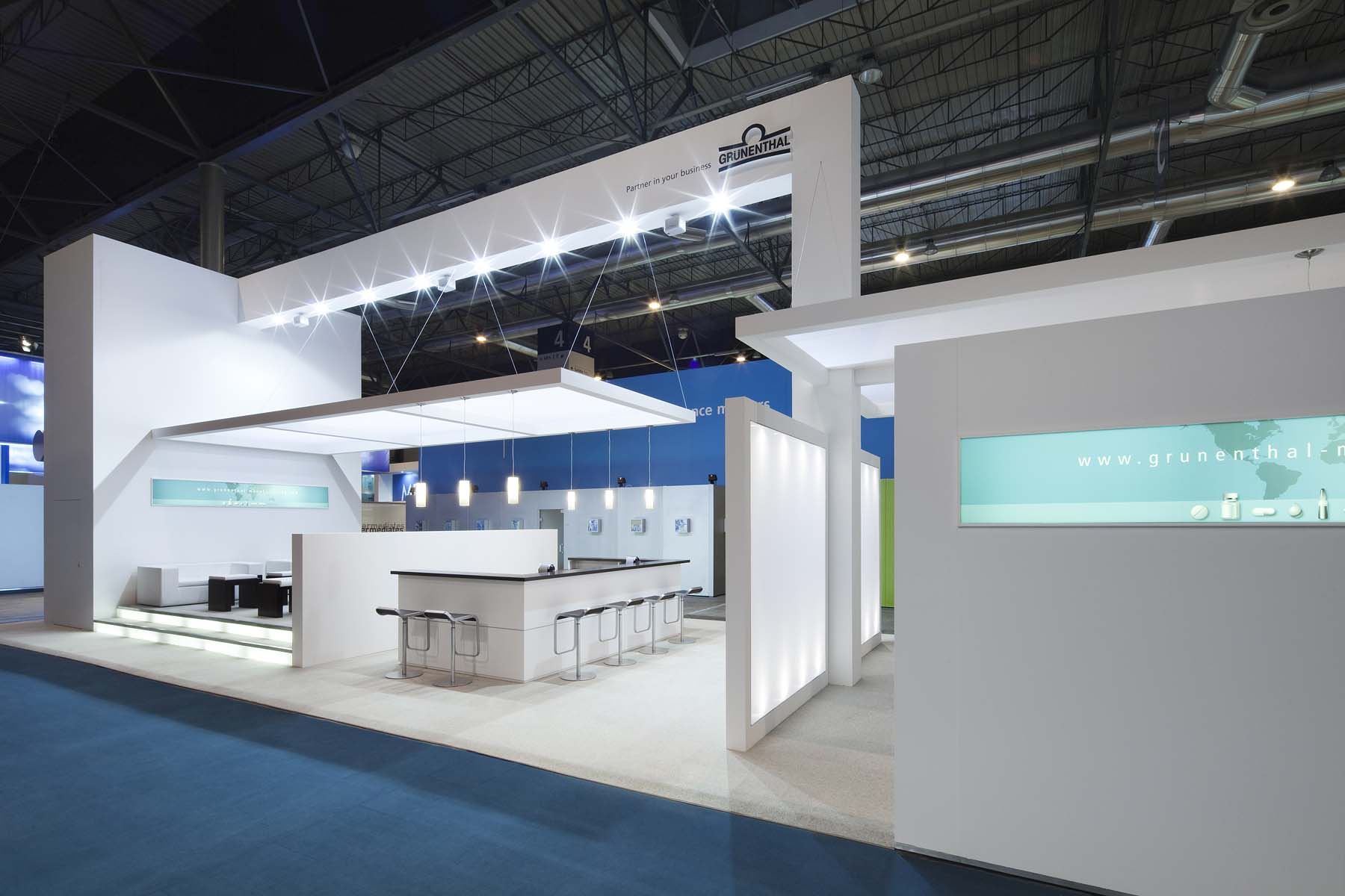 Messestand Grünenthal Messe Madrid Gesamtansicht