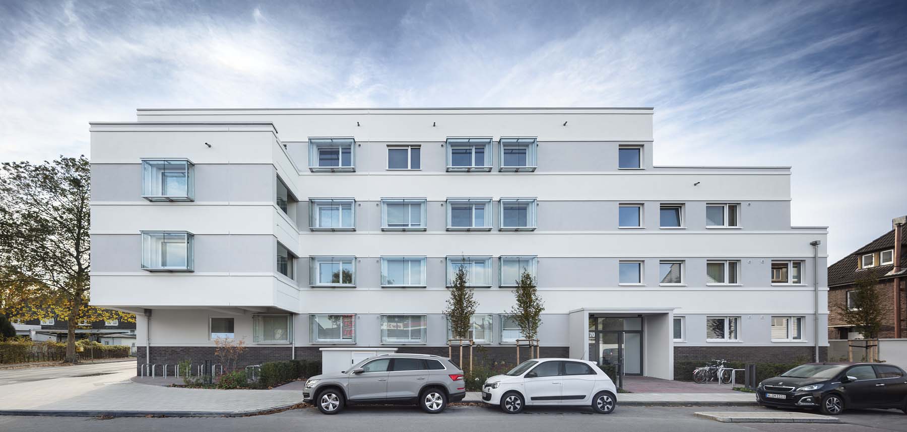 Wohnungsbau Hilden  Pagel Henn Architekten  Gesamtansicht Architekturfotografie Jens Kirchner