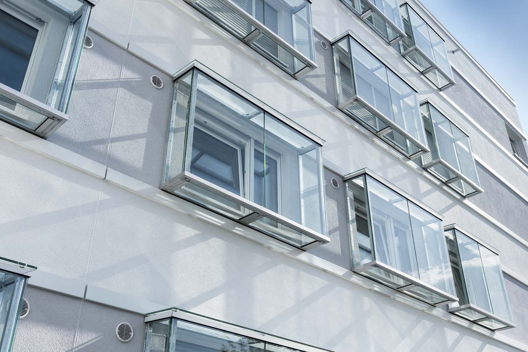 Wohnungsbau Hilden  Pagel Henn Architekten  Fassadenausschnitt Architekturfotografie Jens Kirchner