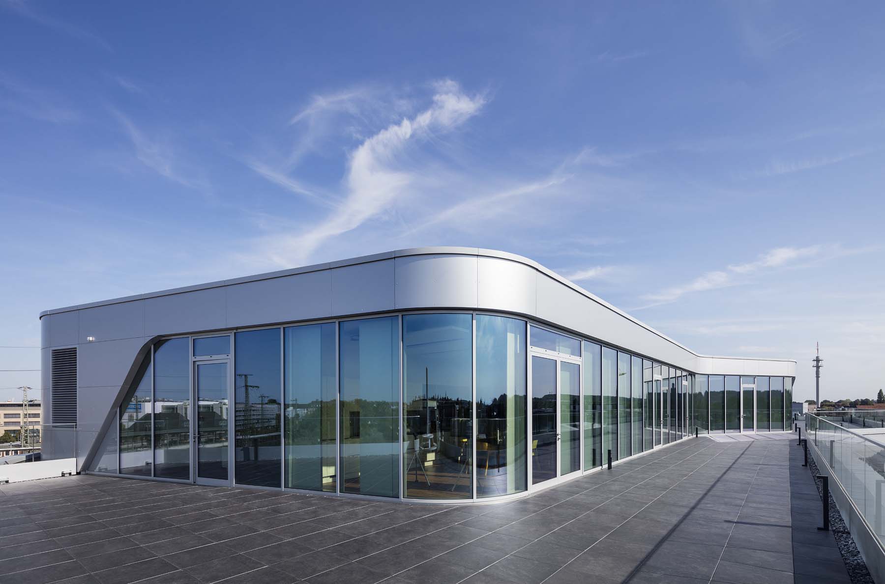 Environ Rheine Kresings Architekten Ansicht Dachterrasse Architekturfotografie Jens Kirchner