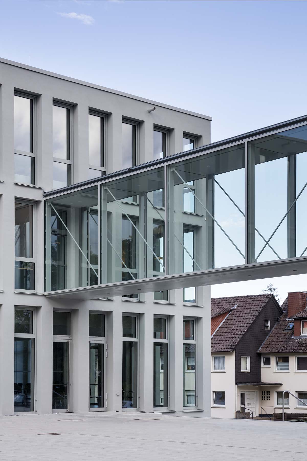 Bürgerdorf Waldbröl Archwerk       Brücke Fassade Architekturfotografie Jens Kirchner