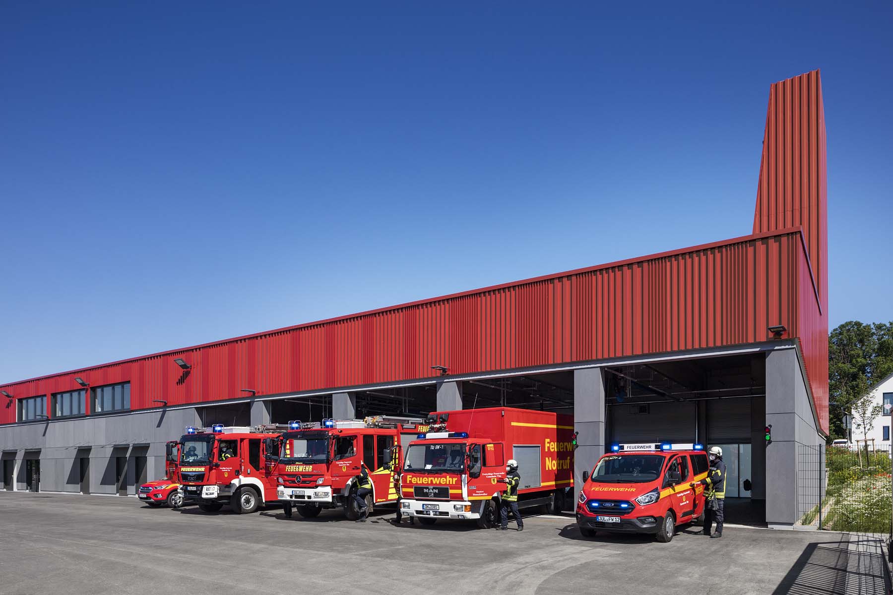 Feuerwehrwache Titz Lepel und Lepel Architekten       	 Architekturfotografie Jens Kirchner